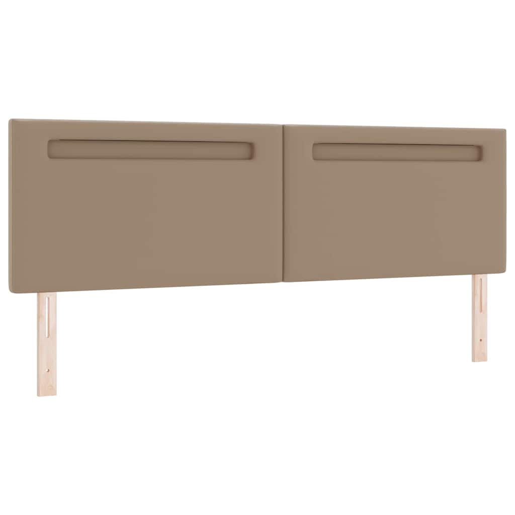 Testiera LED Cappuccino 180 cm Pelle Sintetica