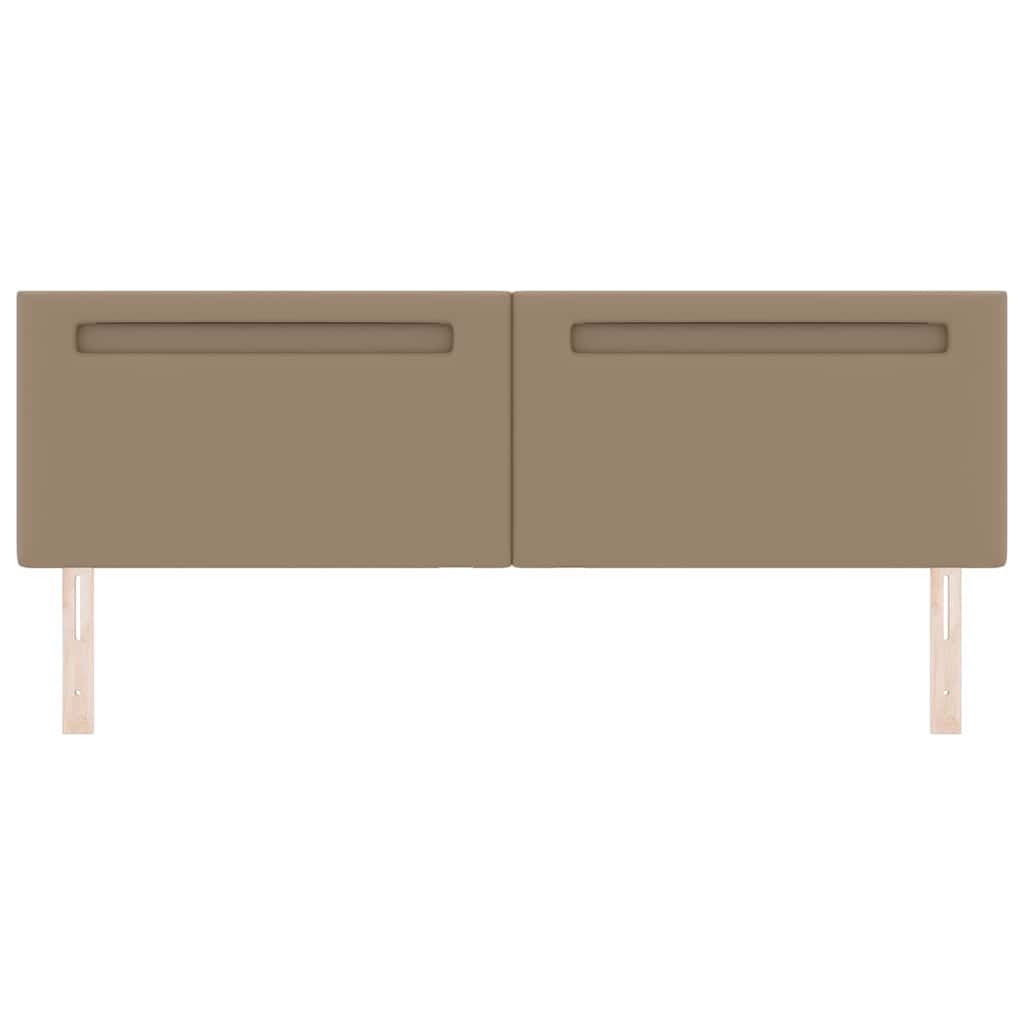 Testiera LED Cappuccino 180 cm Pelle Sintetica