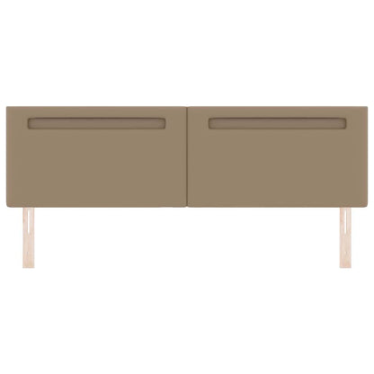 Testiera LED Cappuccino 180 cm Pelle Sintetica