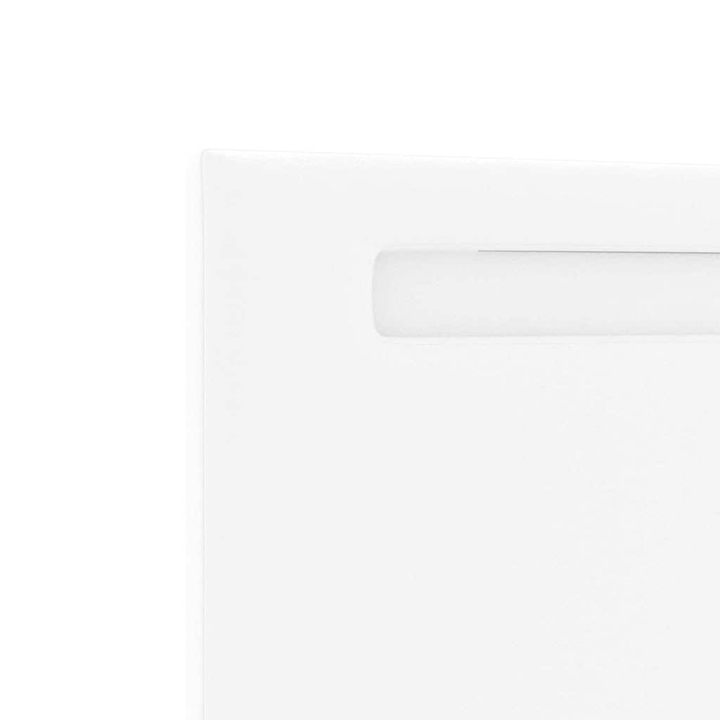 Testiera LED Bianco 200 cm Pelle Sintetica