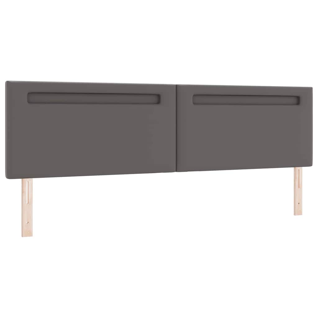 Testiera LED Grigio 200 cm Pelle Sintetica