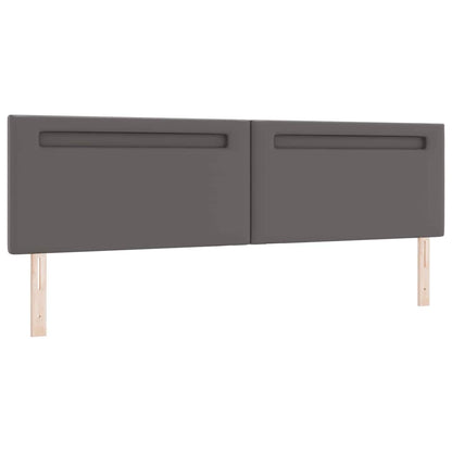 Testiera LED Grigio 200 cm Pelle Sintetica