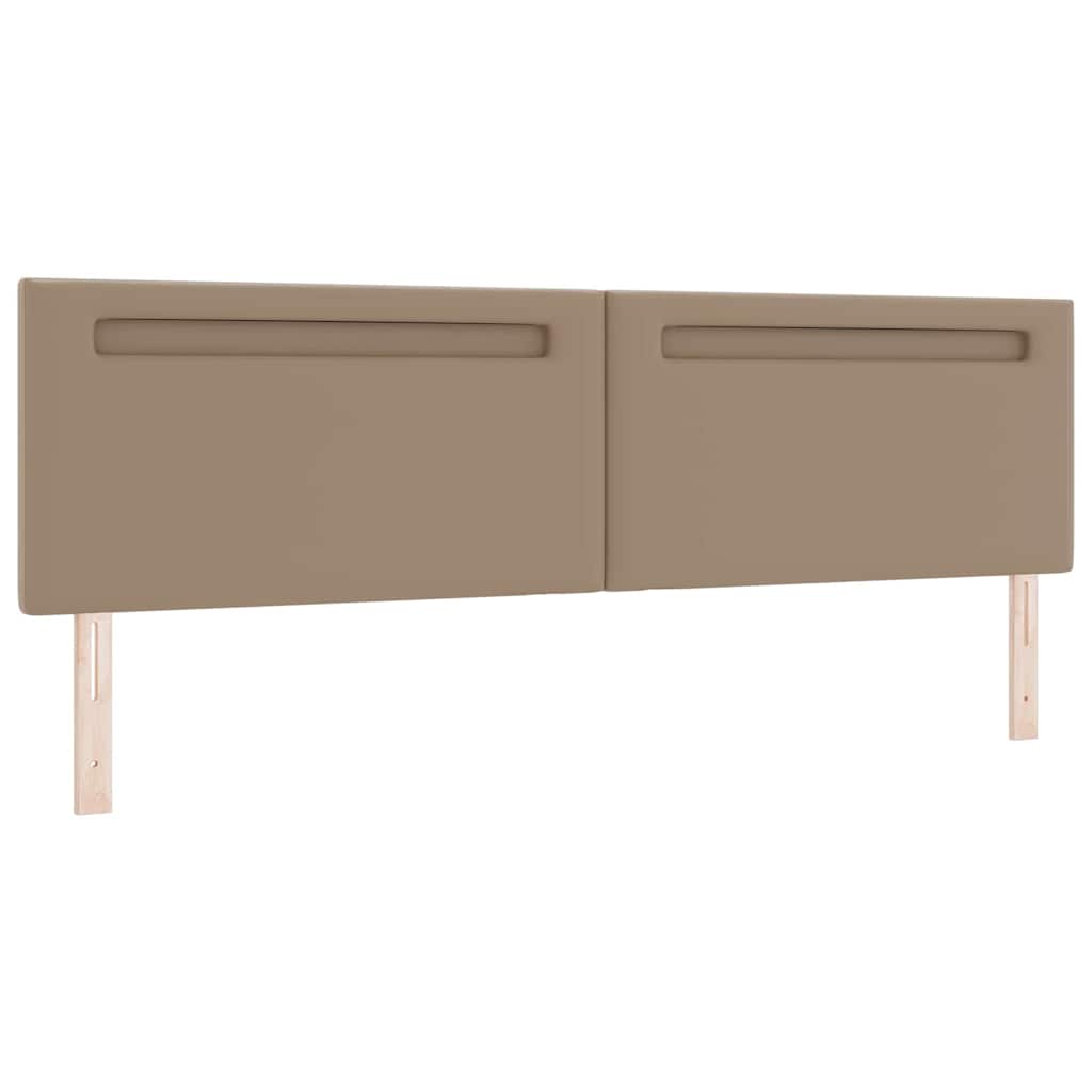 Testiera LED Cappuccino 200 cm Pelle Sintetica