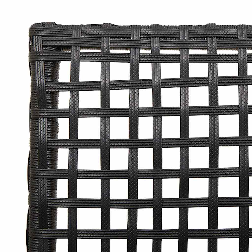 Sedia da Giardino 2 pcs Nero 53 x 60 x 85cm polyrattan - homemem39