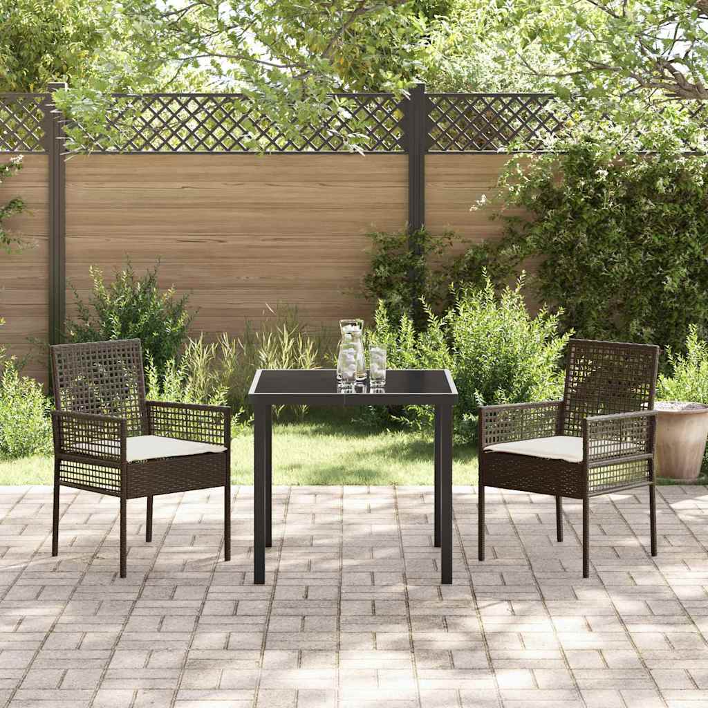 Sedia da Giardino 2 pcs Marrone 53 x 60 x 85cm polyrattan - homemem39