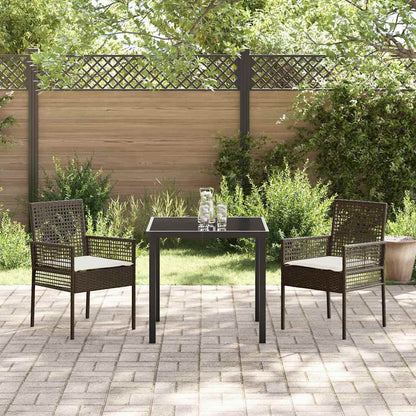 Sedia da Giardino 2 pcs Marrone 53 x 60 x 85cm polyrattan - homemem39