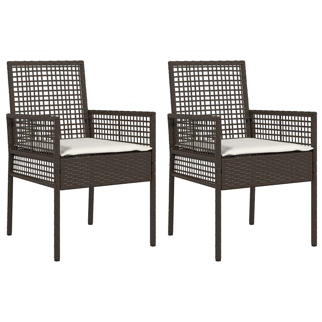 Sedia da Giardino 2 pcs Marrone 53 x 60 x 85cm polyrattan - homemem39