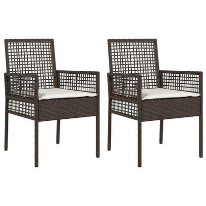 Sedia da Giardino 2 pcs Marrone 53 x 60 x 85cm polyrattan - homemem39
