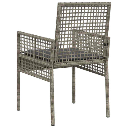 Sedia da Giardino 2 pcs Grigio 53 x 60 x 85cm polyrattan - homemem39