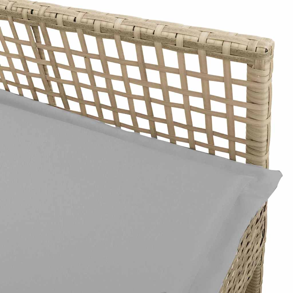 Sedia da Giardino 2 pcs Beige 53 x 60 x 85cm polyrattan - homemem39