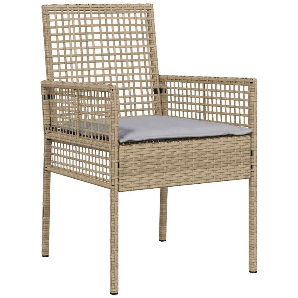 Sedia da Giardino 2 pcs Beige 53 x 60 x 85cm polyrattan - homemem39