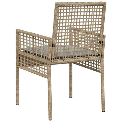 Sedia da Giardino 2 pcs Beige 53 x 60 x 85cm polyrattan - homemem39
