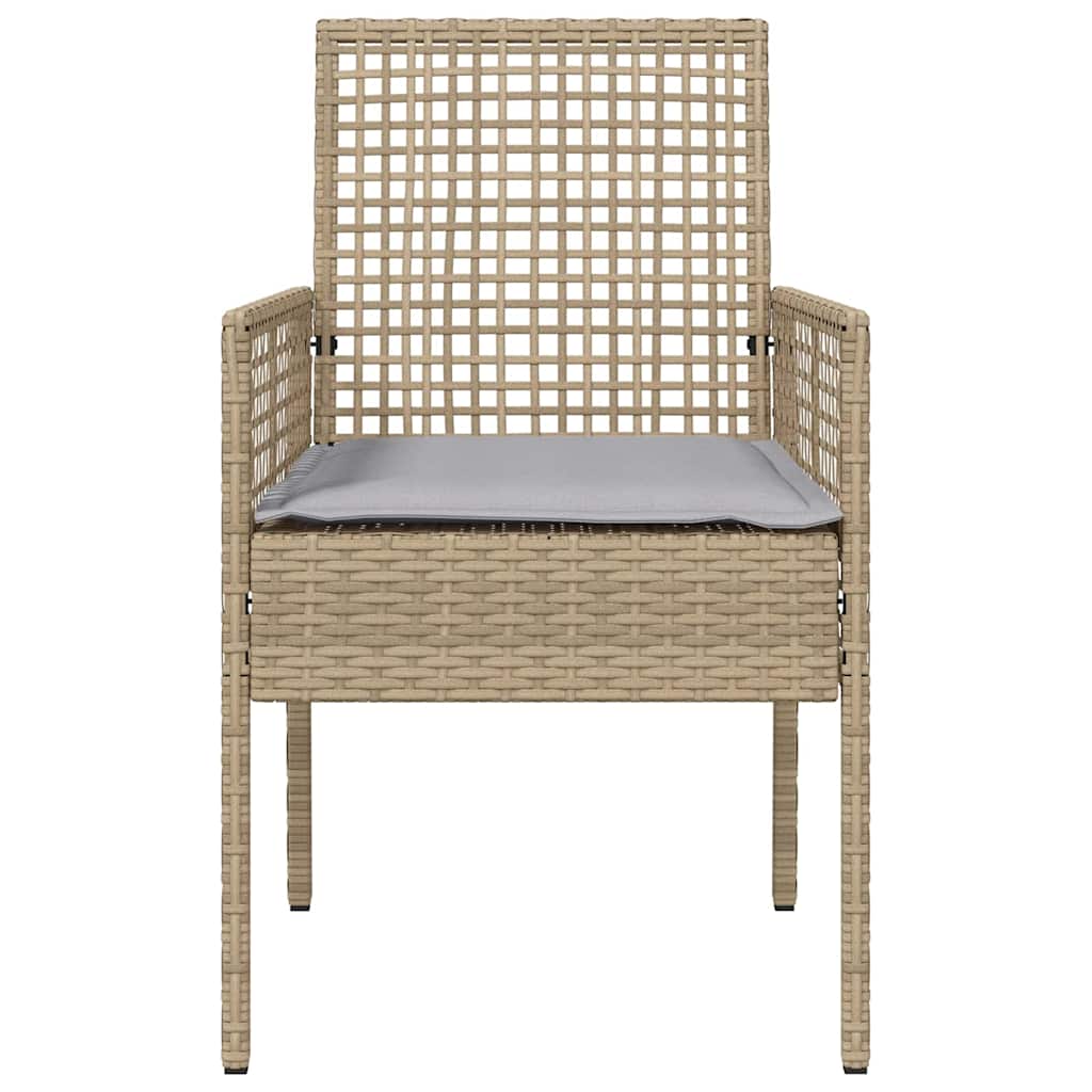 Sedia da Giardino 2 pcs Beige 53 x 60 x 85cm polyrattan - homemem39