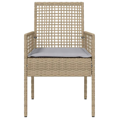 Sedia da Giardino 2 pcs Beige 53 x 60 x 85cm polyrattan - homemem39