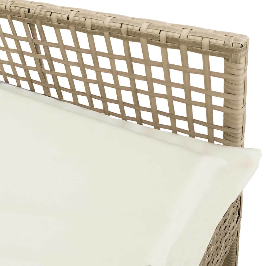 Sedia da Giardino 2 pcs Beige 53 x 60 x 85cm polyrattan - homemem39