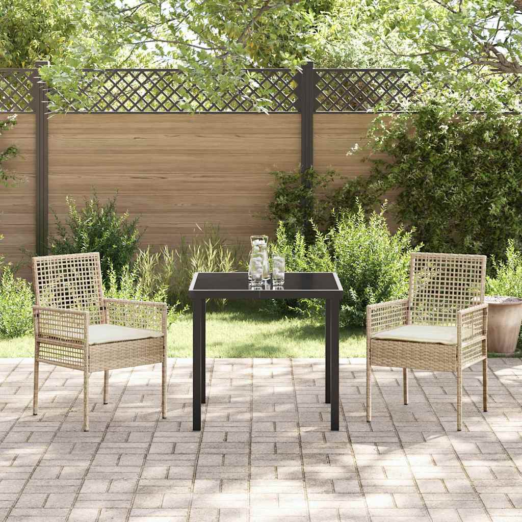 Sedia da Giardino 2 pcs Beige 53 x 60 x 85cm polyrattan - homemem39