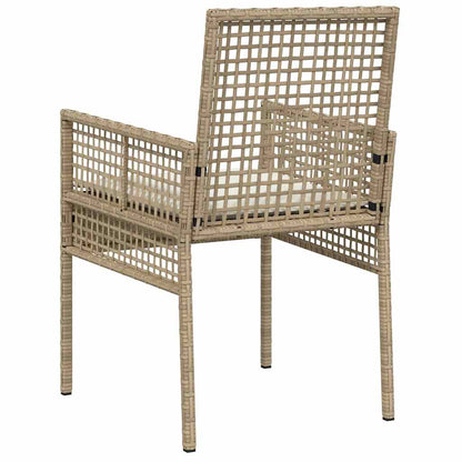 Sedia da Giardino 2 pcs Beige 53 x 60 x 85cm polyrattan - homemem39
