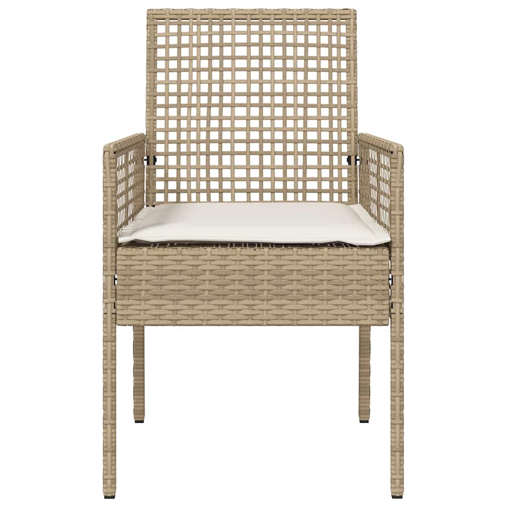 Sedia da Giardino 2 pcs Beige 53 x 60 x 85cm polyrattan - homemem39