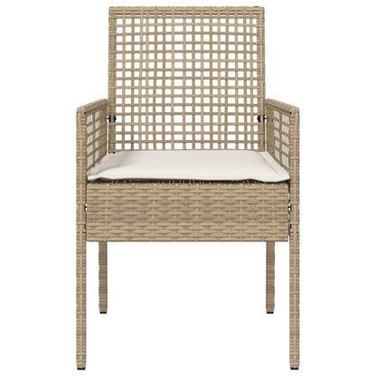 Sedia da Giardino 2 pcs Beige 53 x 60 x 85cm polyrattan - homemem39