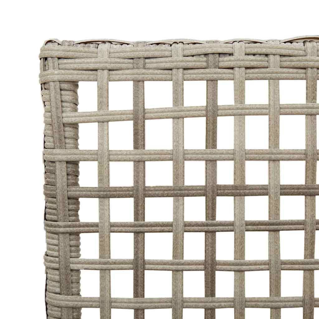 Sedia da Giardino 2 pcs Grigio chiaro 53 x 60 x 85cm polyrattan - homemem39