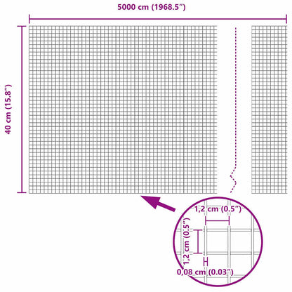 Recinzione in Rete Saldato Verde 0.4 x 50 m