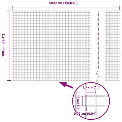Recinzione in Rete Saldato Verde 1 x 50 m