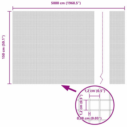 Recinzione in Rete Saldato Verde 1.5 x 50 m