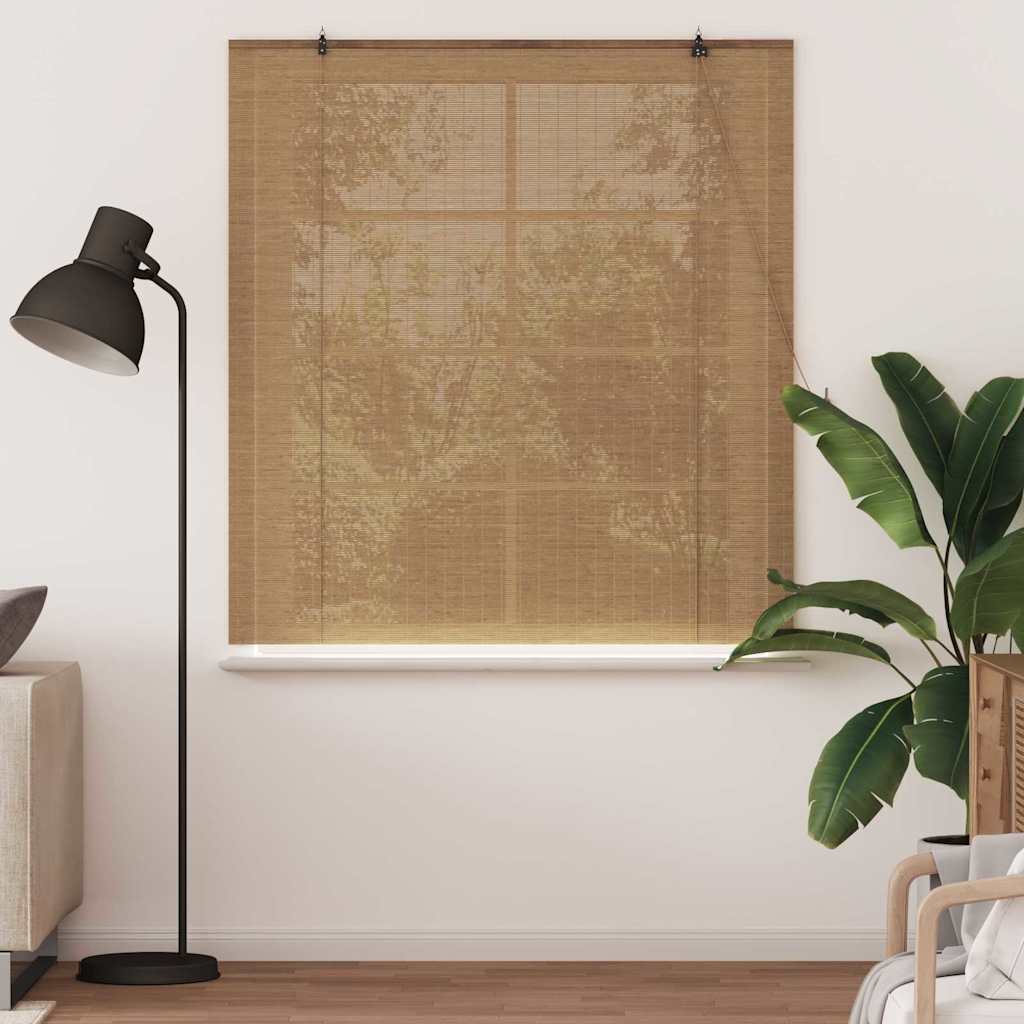 Tenda a rullo con tende Marrone 140 x 160 cm Bambù | homemem39