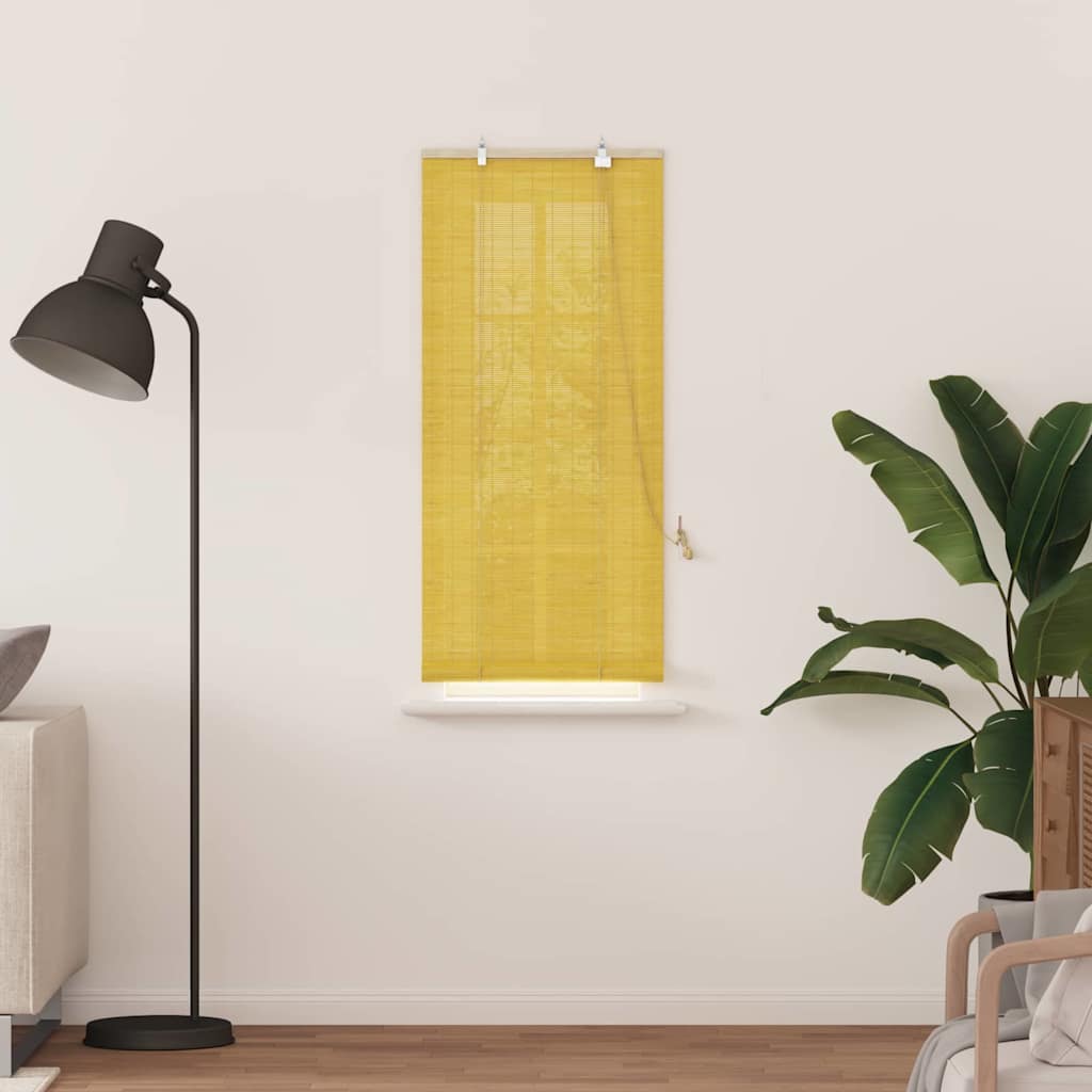 Tenda a rullo con tende Giallo 60 x 160 cm Bambù | homemem39