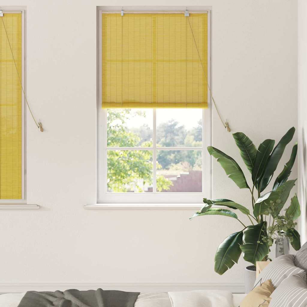 Tenda a rullo con tende Giallo 80 x 160 cm Bambù | homemem39