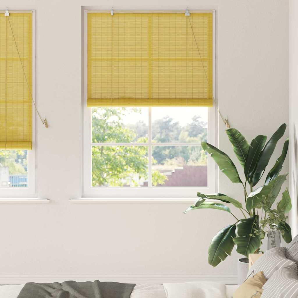 Tenda a rullo Giallo 100 x 220 cm Bambù