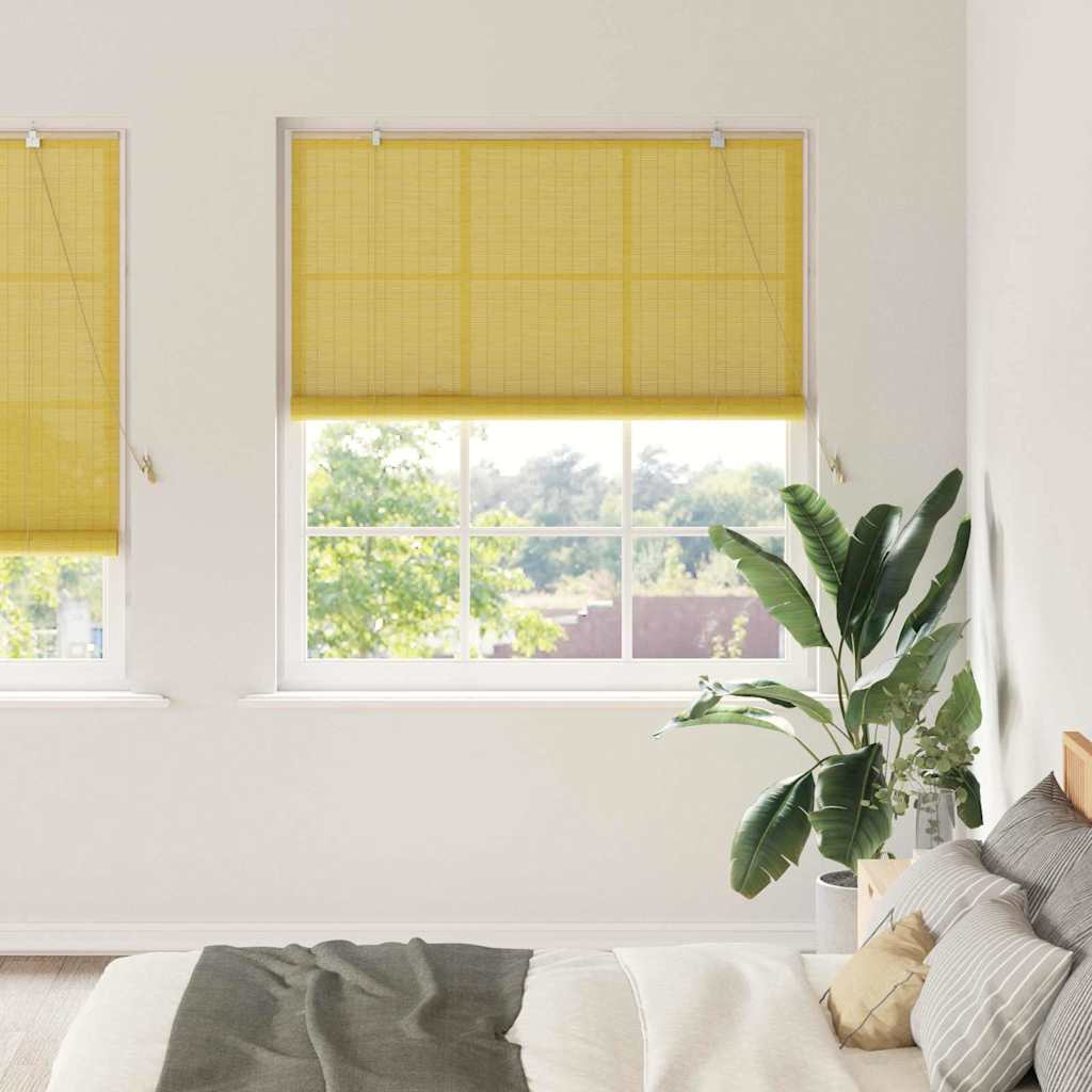 Tenda a rullo Giallo 150 x 220 cm Bambù
