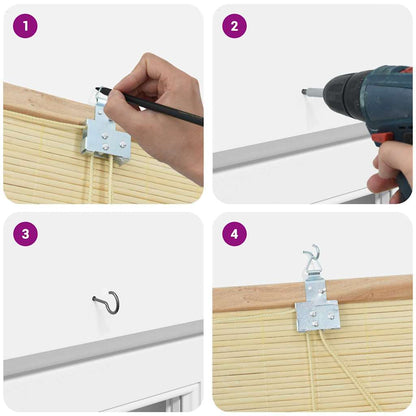 Tenda a rullo con tende Natura 80 x 160 cm Bambù | homemem39
