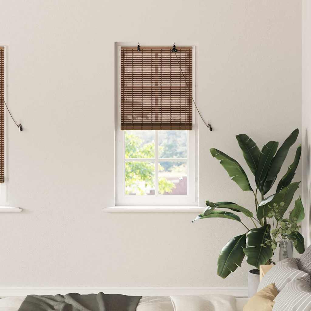 Tenda a rullo con tende Marrone 60 x 220 cm Bambù | homemem39