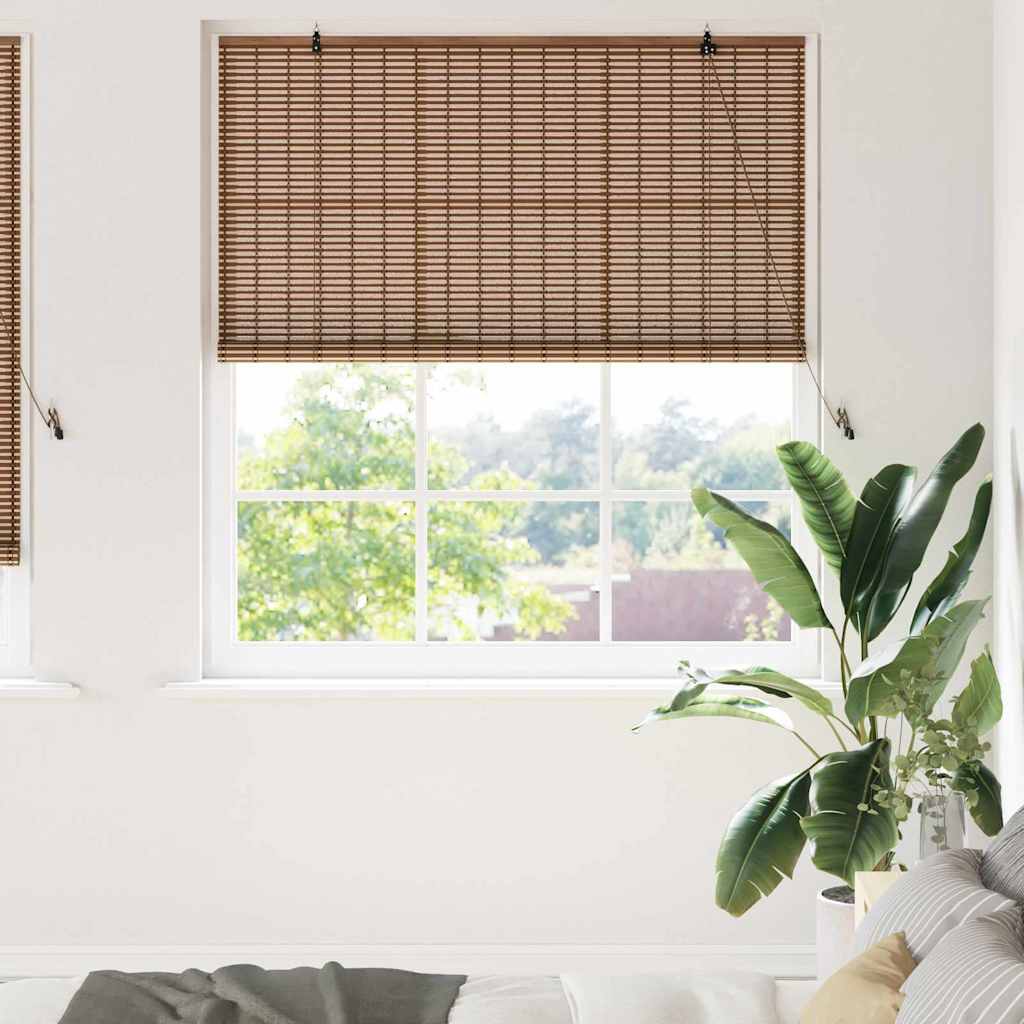 Tenda a rullo con tende Marrone 140 x 220 cm Bambù | homemem39