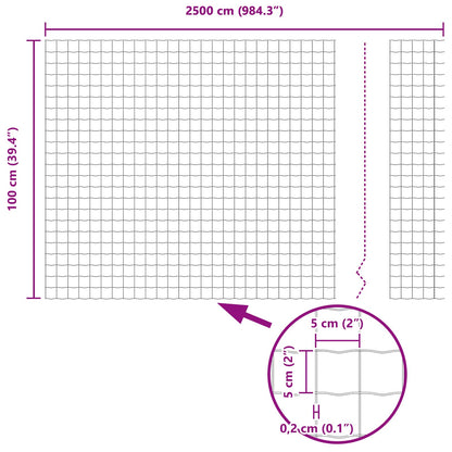Recinzione Euro Verde 1 x 25 m Ferro rivestito in PVC | homemem39