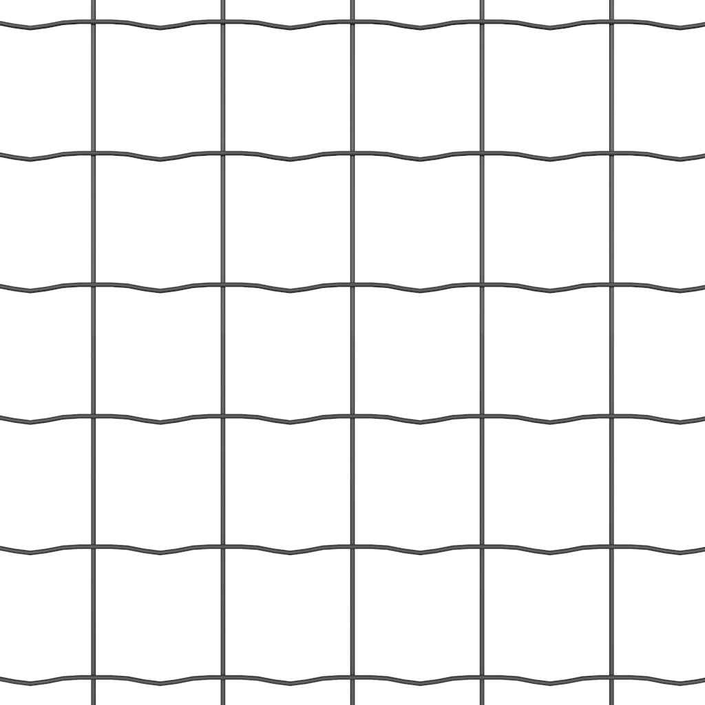 Recinzione Euro Grigio 1,6 x 10 m Ferro rivestito in PVC | homemem39