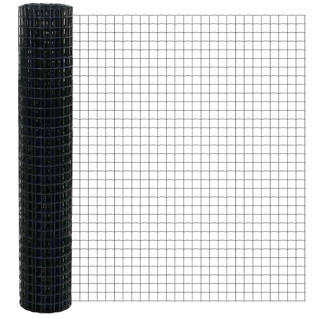 Recinzione Euro Grigio 1,6 x 10 m Ferro rivestito in PVC | homemem39