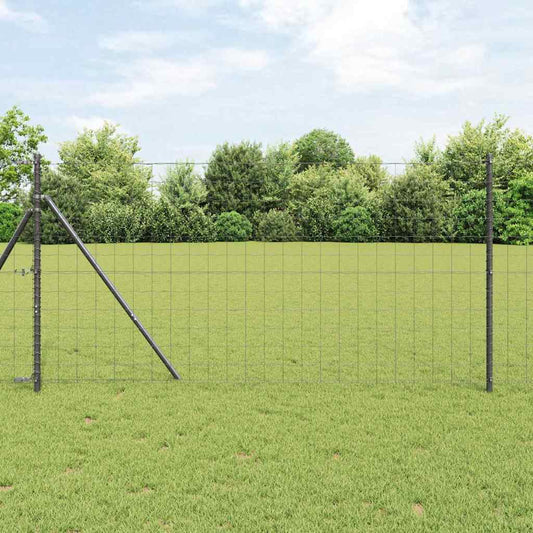Recinzione Euro Grigio 1,4 x 10 m Ferro rivestito in PVC