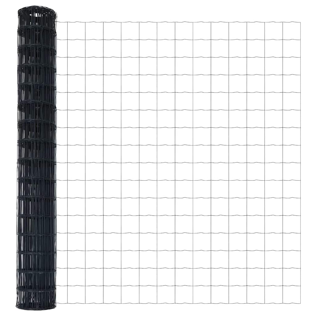 Recinzione Euro Grigio 1,6 x 10 m Ferro rivestito in PVC | homemem39