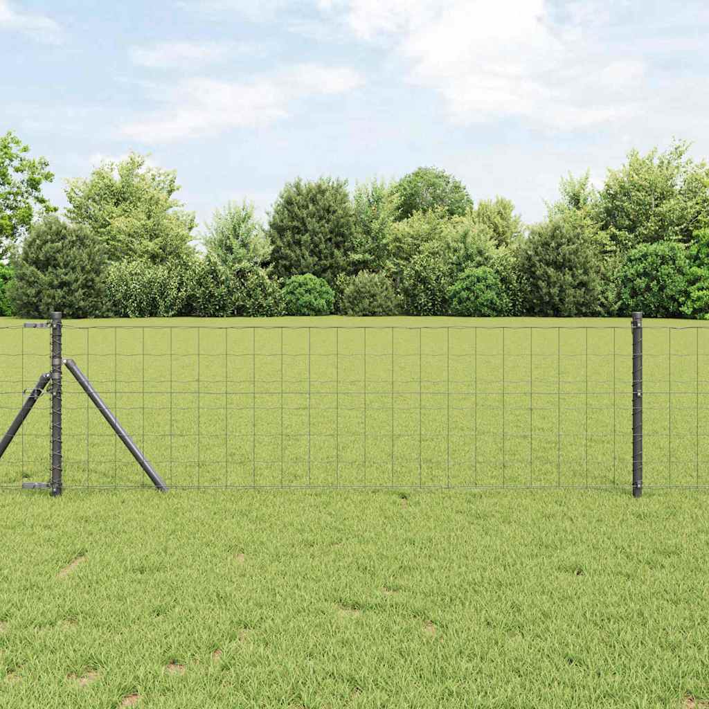 Recinzione Euro Grigio 0,4 x 25 m Ferro rivestito in PVC | homemem39
