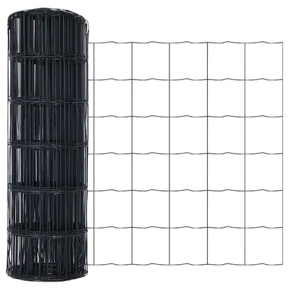 Recinzione Euro Grigio 0,4 x 25 m Ferro rivestito in PVC | homemem39