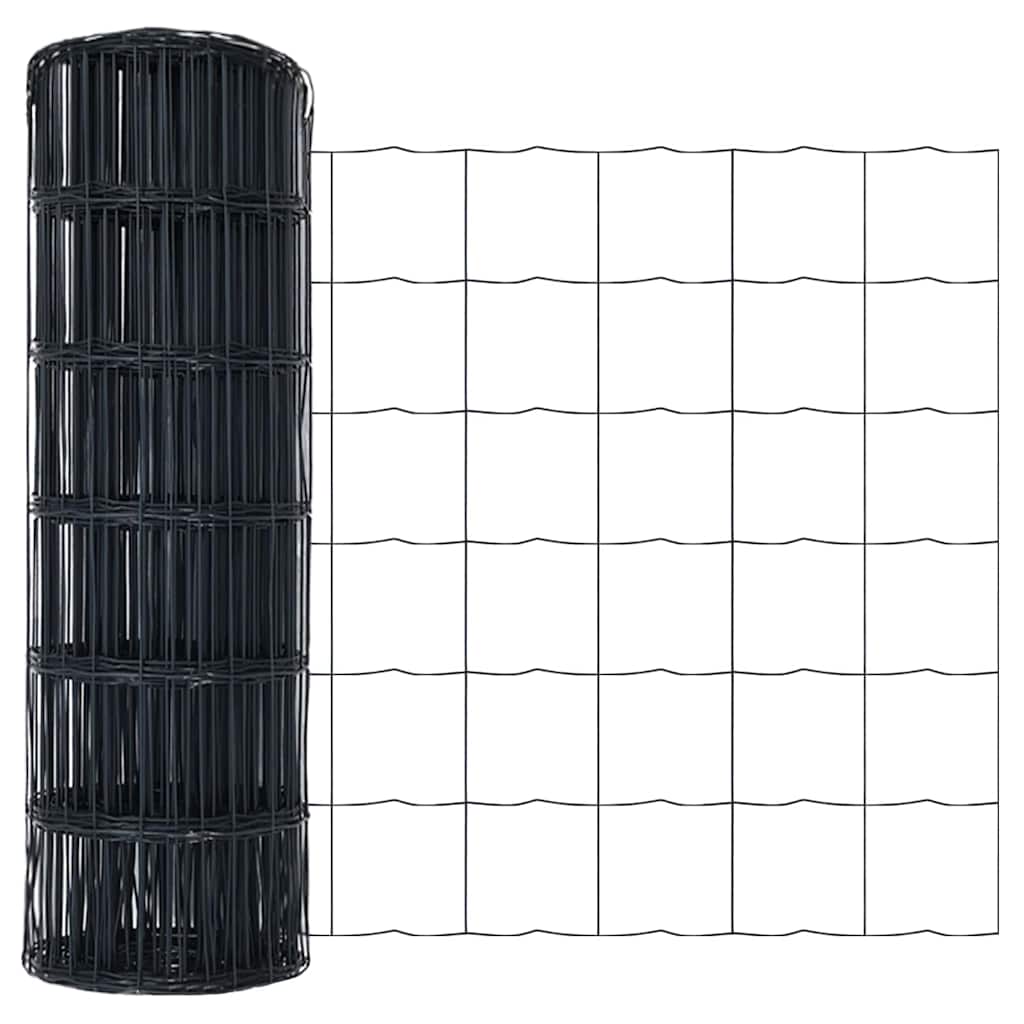 Recinzione Euro Grigio 0,6 x 25 m Ferro rivestito in PVC | homemem39