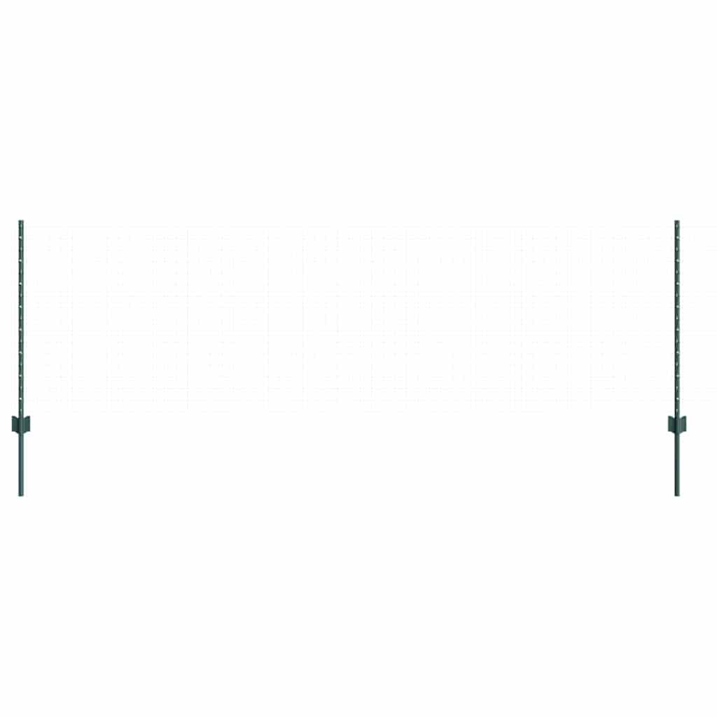 Palo della recinzione 22 pcs Verde 120 cm Acciaio | homemem39