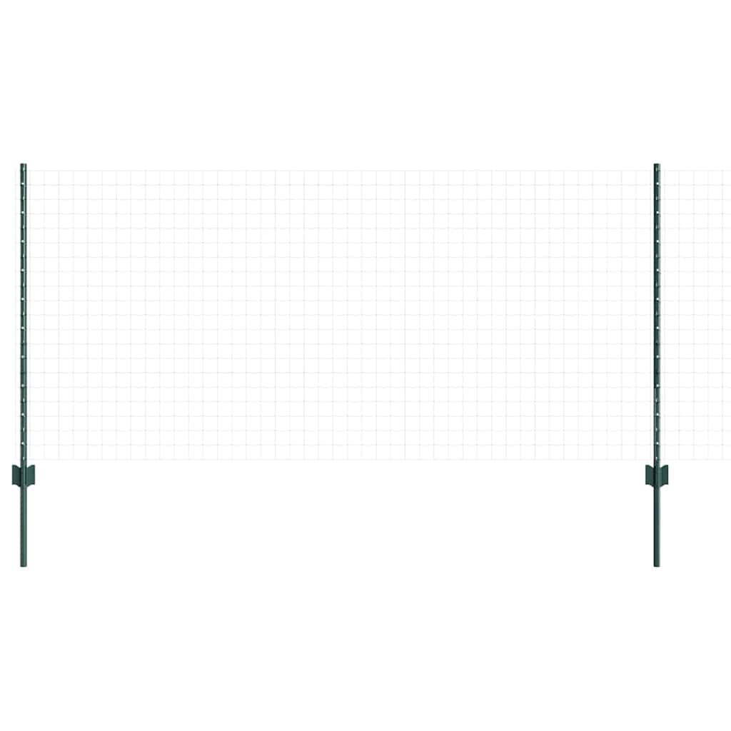 Palo della recinzione 22 pcs Verde 140 cm Acciaio | homemem39