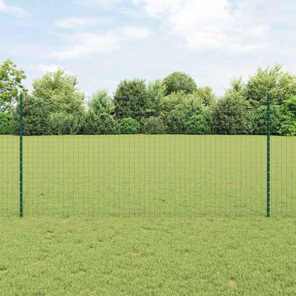 Palo della recinzione 22 pcs Verde 160 cm Acciaio | homemem39