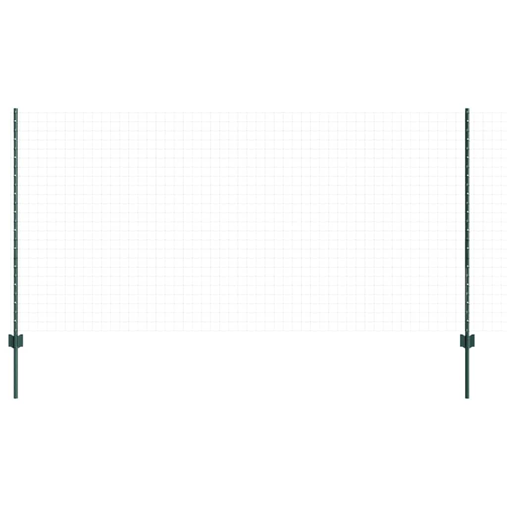 Palo della recinzione 22 pcs Verde 160 cm Acciaio | homemem39