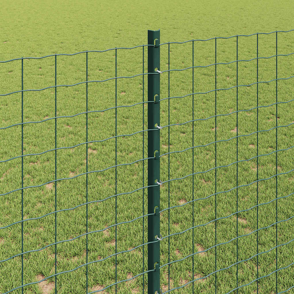 Palo della recinzione 44 pcs Verde 180 cm Acciaio | homemem39