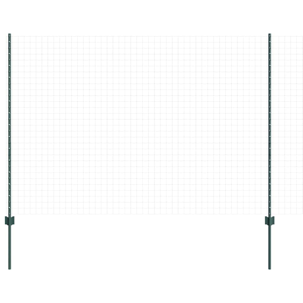 Palo della recinzione 22 pcs Verde 200 cm Acciaio | homemem39