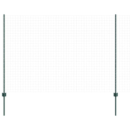 Palo della recinzione 44 pcs Verde 200 cm Acciaio | homemem39